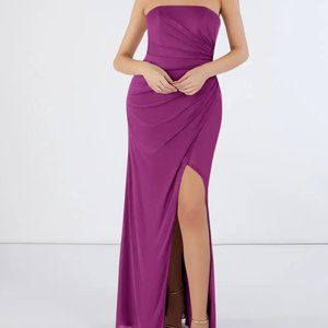 Azazie Orchid Strapless Dress (Worn once)
